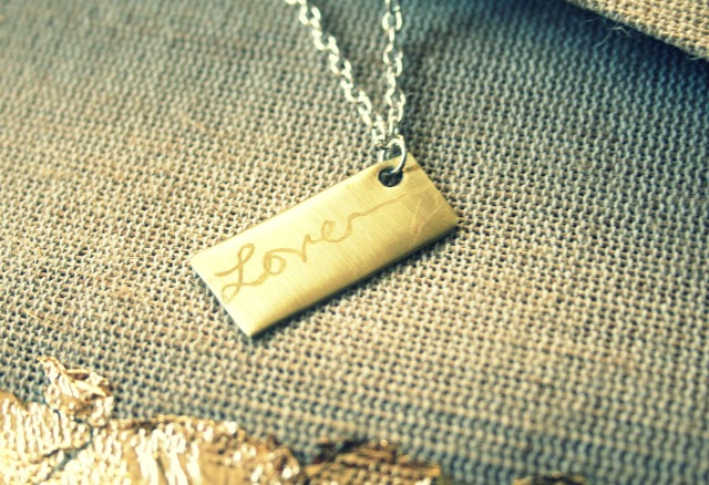 Personalized Love Gold and Silver Necklace