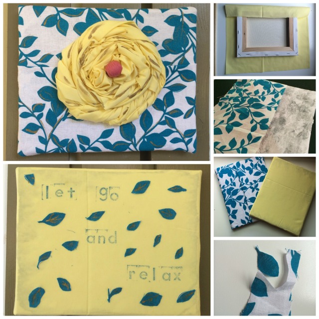 DIY Fabric Covered Canvas