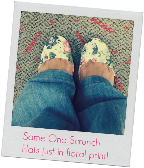 Ona Scrunch flats in floral